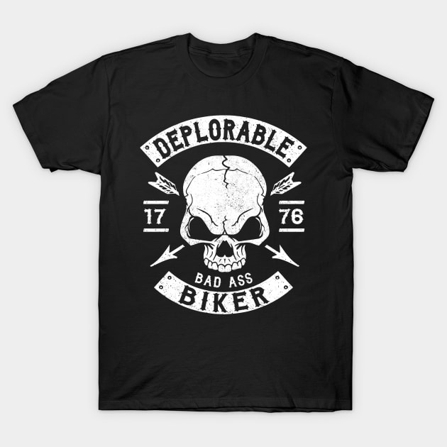 BIKER - DEPLORABLE BIKER T-Shirt by Tshirt Samurai